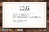 Power of Blockchain: Solving Complex Business Problems AC Slide Decks... · customers/ consumers for business operations IoT is a great enabler to provide real time data or insight
