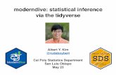 moderndive: statistical inference via the tidyverserudeboybert.rbind.io/talk/2019-05-23_CalPoly.pdfWhy tidyverse in general? From tidy tools manifesto: 1. Reuse existing data structures