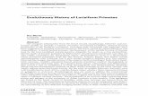 Evolutionary History of Lorisiform Primates · 2012-03-30 · Evolutionary History of Lorisiform Primates D. Tab Rasmussen, ... Abstract We integrate information from the fossil record,