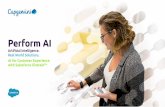 Perform AI - Capgemini · your customer data together into a central hub delivering the necessary data and insights to your Salesforce customer platform applications. It enables you