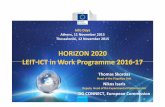 HORIZON 2020 LEIT ICT in Programme 2016 17helios-eie.ekt.gr/.../1/ICT_2016_skordas_isaris.pdf · – ICT 01 – 2016: Smart cyber‐physical systems 20 M€ •Next generation embedded