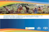 GENDER AND CLIMATE CHANGE ISSUES IN ...This training guide was prepared by Sibyl Nelson (FAO) with inputs by Moushumi Chaudhury (CCAFS) and edited by Hannah Tranberg (FAO) under the