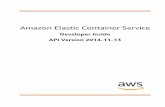 Amazon Elastic Container Service...Amazon Elastic Container Service Developer Guide Using the awslogs Log Driver..... 139 Enabling the awslogs Log Driver for Your
