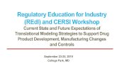 Regulatory Education for Industry (REdI) and CERSI Workshop · (REdI) and CERSI Workshop Current State and Future Expectations of Translational Modeling Strategies to Support Drug