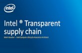 ® Transparent supply chain - NCCoE - Intel.pdf · Intel® Transparent Supply Chain Process Data Transmitted to Intel Key Generation Services Signed Certificates Created & Stored