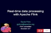 Real-time data processing with Apache Flinkbiconsulting.hu/letoltes/2015budapestdata/budapestdata2015_forag… · Spark Streaming •Stream processing emulated on top of batch system