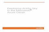 Deploying Actifio Sky from the Microsoft Azure Clouddocs.actifio.com/8.1/PDFs/ActifioSkyInAzureCloud.pdf · After you have familiarized yourself with the Actifio appliance, see SQL