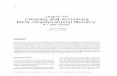 Chapter XIII Creating and Sustaining Meta-Organizational Memorybiblio.uabcs.mx/html/libros/pdf/1/c13.pdf · 2014-09-03 · Creating and Sustaining Meta-Organizational Memory to traditional
