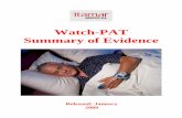 Watch-PAT Summary of Evidence...encephalographic (EEG) arousal, severe reductions of inspiratory airflow to below 200 ml/second caused significant decreases in PAT amplitude (1.000