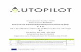 Autopilot D1.10 -- Final Specification of Security and Privacy for … · 2020-04-07 · the stakeholders [ value for a given asset (Confidentiality, Integrity, Availability, Accountability