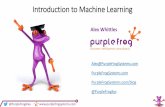 Introduction to Machine Learning - Microsoft · • MSc in Business Intelligence, CEng, CITP, FBCS, FIOEE, MIET, MIOD • Run BI Consultancy