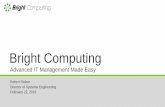 Bright Computing - HPC Advisory Council€¦ · Agenda • High performance computing • Bursting into the public cloud • Adding big data clusters • Adding OpenStack • Adding