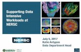 Supporting Data Intensive Workloads at NERSC · New Data Question This Year on Propsals sc Is the primary role of this project to: — Analyze data from experiments/ observational
