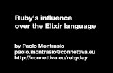 Ruby's influence over the Elixir language - Paolo Montrasio - slides.pdf · web/ router. ex lib channels bidirectional controllers, websockets app/ view/ layouts/application . html