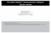 Eureka Math Homework Helper 2015–2016 Grade 7 Module 1 · G7-M1-Lesson 1: An Experience in Relationships as Measuring Rate Rate and Unit Rates Find each rate and unit rate. 1. $8.96