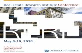Real Estate Research Institute Conference RERI · Real Estate Research Institute CONFERENCE Hosted by The Real Estate Center at DePaul University May 9-10, 2018 Hotel Information