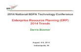 Enterprise Resource Planning (ERP) 2014 Trends · • Enterprise Resource Planning (ERP) is business process management software that allows an organization to use a system of integrated
