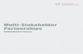 Multi-Stakeholder Partnerships - Partnerschaften 2030 · Centre is contributing to the preparations of one specific aspect of the Charter: multi-stakeholder partnerships. In this
