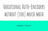 Variational Auto-Encoders without (too) much math · 2. Understanding variational auto-encoders a. Key ingredients b. The reparametrization trich c. The underlying math 3. Applications