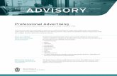Practice Advisory – Professional Advertising...Professional Advertising *(This Practice Advisory replaces the advisory issued by the College in September 1998.) This Practice Advisory