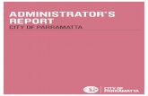 ADMINISTRATOR’S REPORT - City of Parramatta · 2018-09-04 · City of Parramatta is predominantly residential, but also has significant industrial, institutional, commercial, recreational