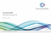 QuintilesIMS Q3 2016 Earnings Call Slides vFinalFinal · Q3 2016 earnings call Safe Harbor Statement This presentation includes “forward-looking statements”, including statements