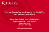 Private Browsing: an Inquiry on Usability and Privacy Protection · 2014-12-12 · Understanding of private browsing • Only browsing history was not saved (32.5%) –P3 said, “From