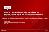 physical, virtual, cloud, and container environments ... · S103174 - Automating security compliance for physical, virtual, cloud, and container environments Using Red Hat CloudForms,