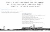 ACM InternationalConference on Computing Frontiers 2017 definitivo.pdf · ACM. InternationalConference on Computing Frontiers 2017 May 15 - 17, 2017, Siena, Italy General Chair Roberto