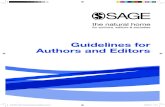 Guidelines for Authors and Editors - SAGE Publications Ltd · Guidelines for Authors and Editors NDM 5097 SAGE Handbook Guidelines Booklets-A+E.indd 1 27/09/2012 11:53