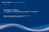 What’s New - Salient Management Company...What’s New in Salient Interactive Miner /UXT® SIM & Administrator’s Utility Version 7.01/ Server & Acquire Version 6.0+ February 13,