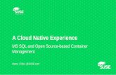 A Cloud Native Experience - HPE & Strategic Alliance ......partner for Linux, OpenStack and Cloud Foundry • SUSE technology is used in the HPE ProLiant factory and embedded into