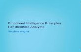 Emotional Intelligence Principles For Business Analysts Intelligence Principles For Business Analysts ... –Currently at Vantiv as Scrum Master •Worked at P&G/Gillette 14 years