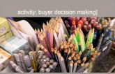 activity: buyer decision making] - The Marketing Concept€¦ · activity: buyer decision making] Identify the buying steps leading up to the purchase decision in each of the following