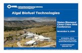 Algal Biofuel Technologies - from algae ¢â‚¬¢ Focus: Production of biodiesel from high lipid-content algae