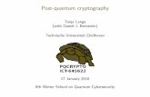 Post-quantum cryptographypqcrypto.eu.org/slides/20160117-pqc.pdf · I PQCrypto 2006: International Workshop on Post-Quantum Cryptography. I PQCrypto 2008. I PQCrypto 2010. I PQCrypto