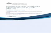 Australian Regulatory Guidelines for Advertising Therapeutic … · 2019-12-13 · Australian Regulatory Guidelines for Advertising Therapeutic G oods (ARGATG) Guidance for advertisers