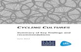 Final report plan - Cycling Embassy of Great Britain · This is the final report for the ESRC-funded Cycling Cultures project. Based at the University of East London (UEL) the project