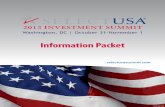 Information Packet - photos.state.gov · Why You Should Come: The United States is Open for Your Business ... • The United States was ranked the #1 economy for venture capital and