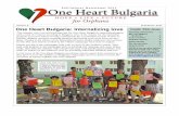 One Heart Bulgaria: Internalizing love · This summer was a record-breaking year for One Heart Bulgaria's internship program with a total of 7 interns traveling to Bulgaria. One of