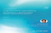 A Technology Overview Report The Content Marketing ......Because content marketing has so many permutations across hundreds of platforms, the content marketing tool’s landscape is