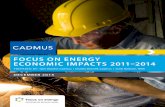 FOCUS ON ENERGY ECONOMIC IMPACTS 2011–2014 · development impacts of Focus on Energy’s 2011–2014 . energy efficiency and renewable energy programs. Cadmus analyzed these economic