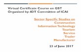Virtual Certificate Course on GST Organised by: IDT ...estv.in/icai/idtc/pdf/Sector Specific Studies-CA. S. Venkatramani.pdf · MEANING OF WORKS CONTRACT 7 ... CGST-SGST or IGST Inter-branch