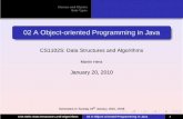 02 A Object-oriented Programming in Java - NUS Computingcs1102s/slides/slides_02_A.color.pdf · Classes and Objects Data Types 02 A Object-oriented Programming in Java CS1102S: Data