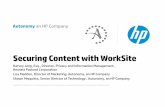 Securing Content with WorkSiteilta.personifycloud.com/webfiles/productfiles/1503820/SecuringCont… · Securing Content with WorkSite Harvey Jang, Esq., Director, ... ScaleXtreme