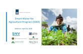 Smart Water for Agriculture Program (SWA)Smart Water for Agriculture Program 2.7 million people in Kenya are experiencing food insecurity due to increasingly frequent droughts 33%