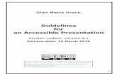 UMAQ Accessible Presentation Guidelines - UAB Barcelonapagines.uab.cat/.../gmgreco_guidelines_accessible_presentation_v3.… · While preparing your talk and the slide presentation