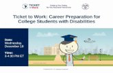 WISE Ticket to Work: Career Preparation for College ......Ticket to Work: Career Preparation for College Students with Disabilities. Finding Internships or Apprenticeships (Slide 1