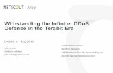 Withstanding the Infinite: DDoS Defense in the Terabit Era Withstanding the Infinite: DDoS Defense in