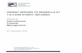 URGENT REPAIRS TO SEAWALLS AT 1 & 2 DON STREET, BELONGIL · URGENT REPAIRS TO SEAWALLS AT 1 & 2 DON STREET, BELONGIL Prepared By International Coastal Management 21st December 2016.